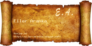 Eiler Aranka névjegykártya
